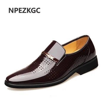 NPEZKGC/ Лятна Мъжки обувки; Ежедневни Луксозна марка мъжки обувки от естествена кожа 2021 г.; мъжки обувки-oxfords; Сватбени обувки; Официалната Офис обувки